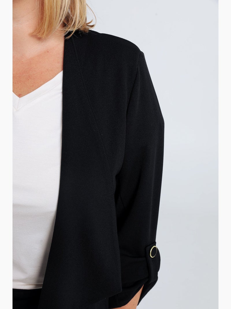 Veste unie avec manches retroussables PAPRIKA Bleu Ecru - Kiabi
