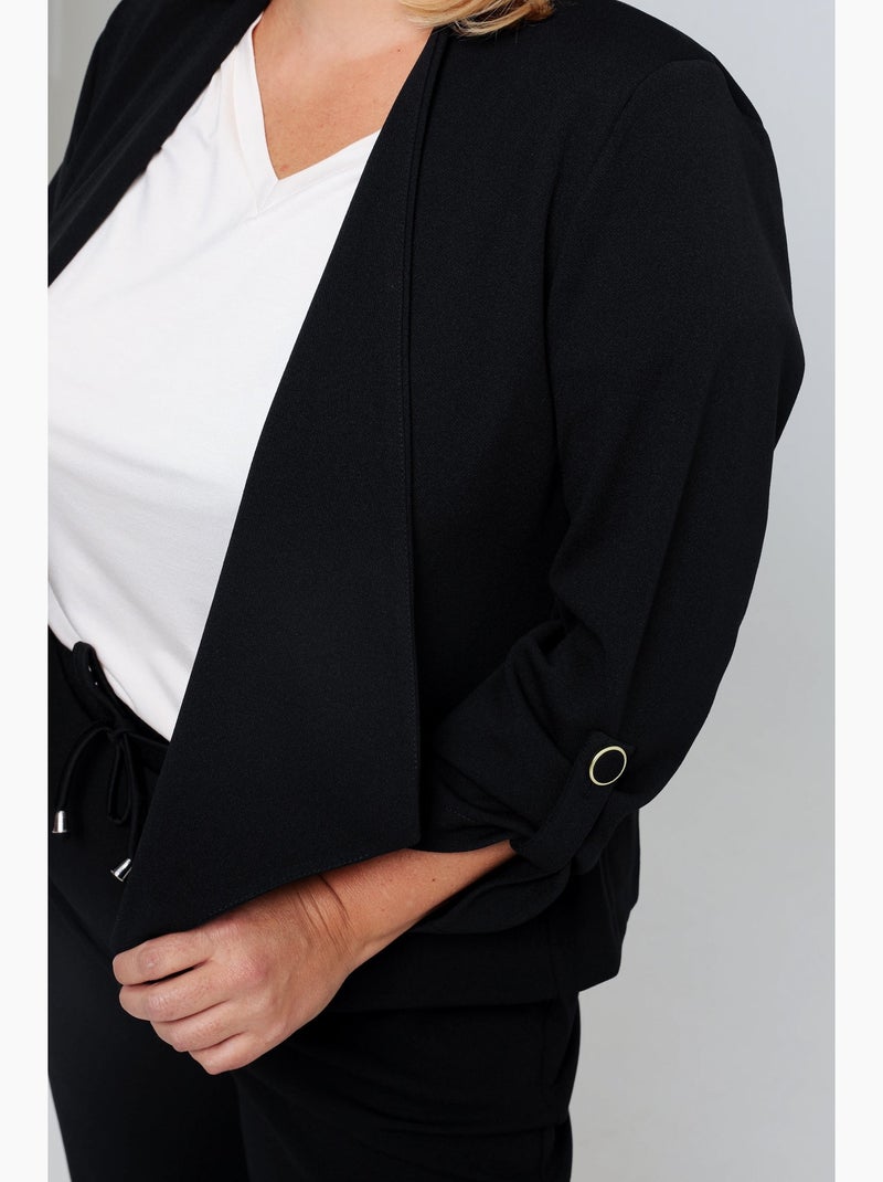 Veste unie avec manches retroussables PAPRIKA Bleu Ecru - Kiabi
