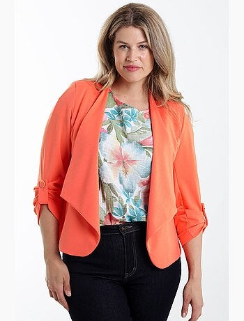 Veste unie avec manches retroussables PAPRIKA
