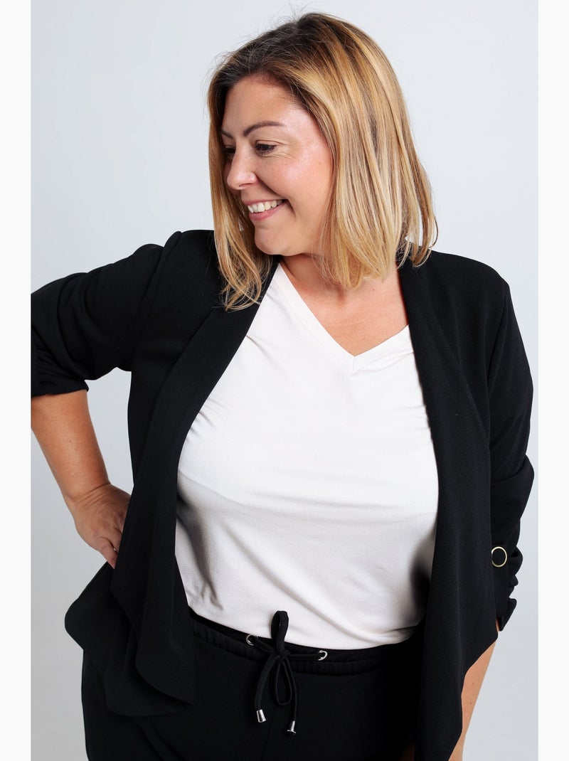 Veste unie avec manches retroussables PAPRIKA Corail - Kiabi