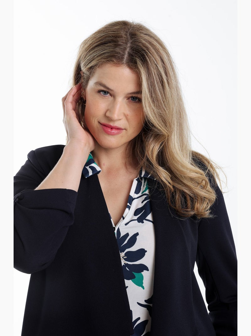 Veste unie avec manches retroussables PAPRIKA Noir - Kiabi