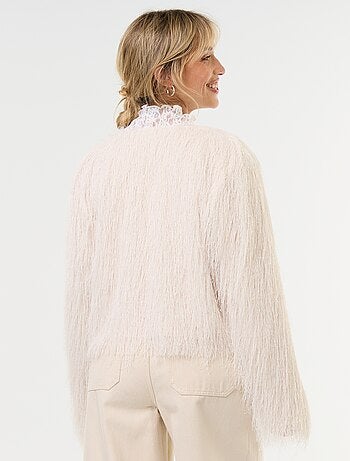 Veste unie en tissage léger pour femme