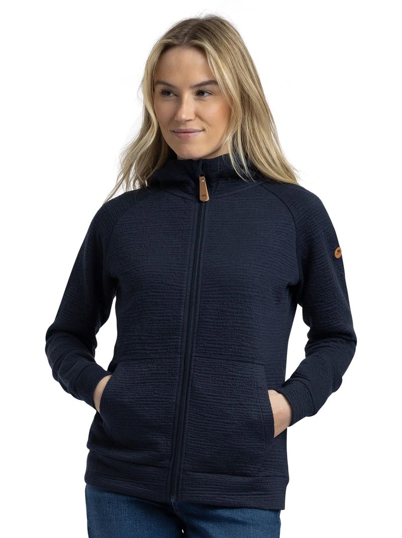 Veste unie et texturée à capuche lillie - trespass Bleu marine - Kiabi