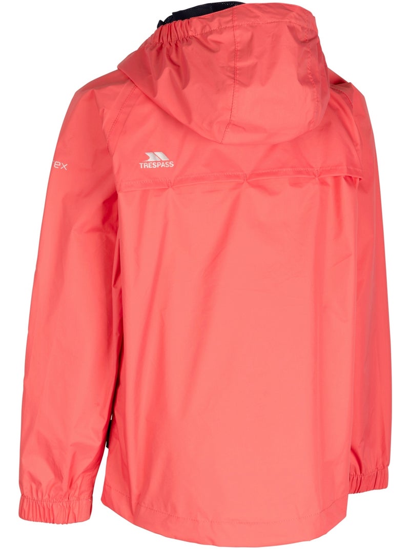Veste unie imperméable qikpac - trespass Corail - Kiabi