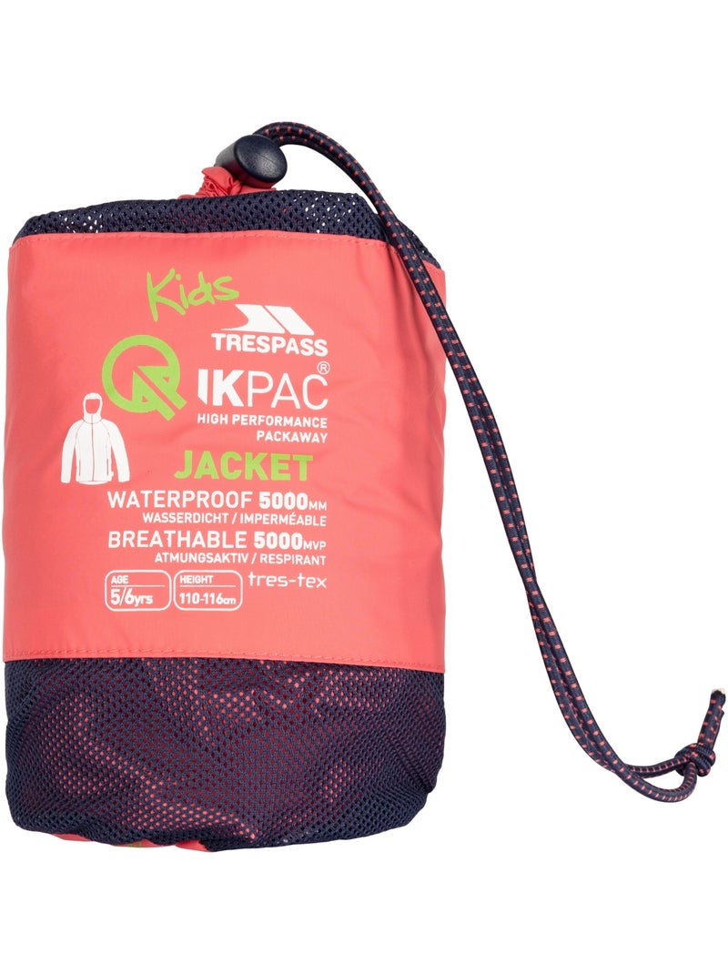 Veste unie imperméable qikpac - trespass Corail - Kiabi