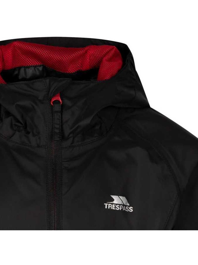 Veste unie imperméable qikpac - trespass Noir Rouge - Kiabi