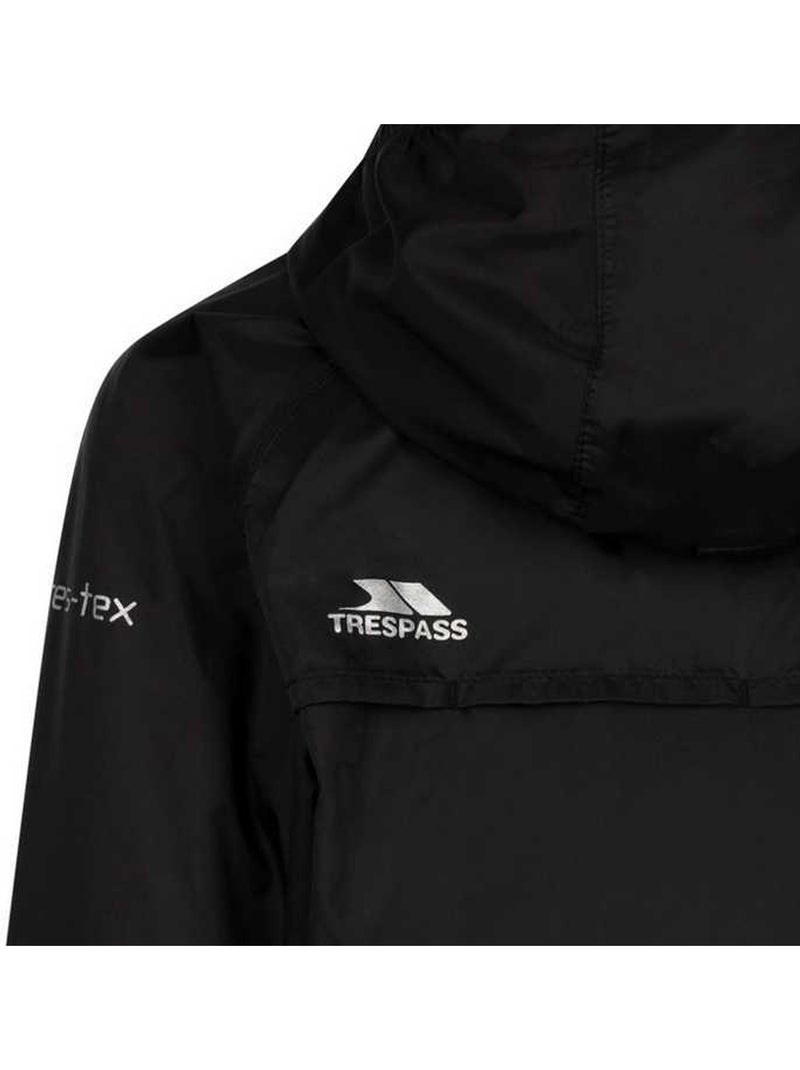 Veste unie imperméable qikpac - trespass Noir Rouge - Kiabi