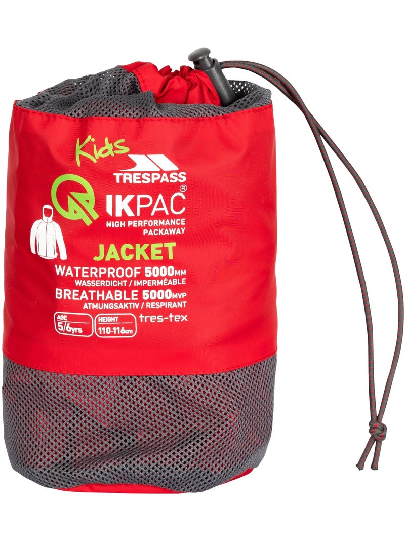 Veste unie imperméable qikpac - trespass Rouge - Kiabi