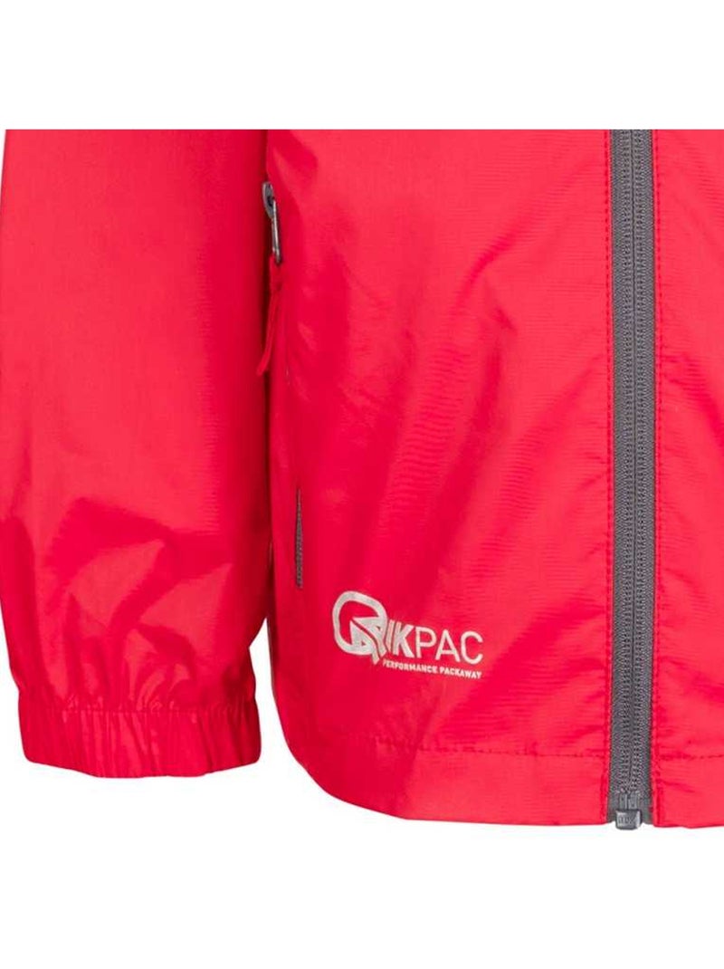 Veste unie imperméable qikpac - trespass Rouge - Kiabi
