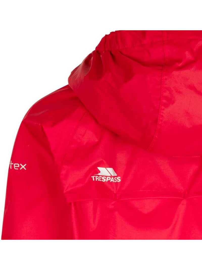 Veste unie imperméable qikpac - trespass Rouge - Kiabi