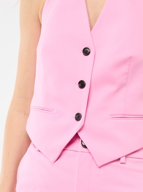 Veste unie sans manches avec dos ouvert - Kiabi