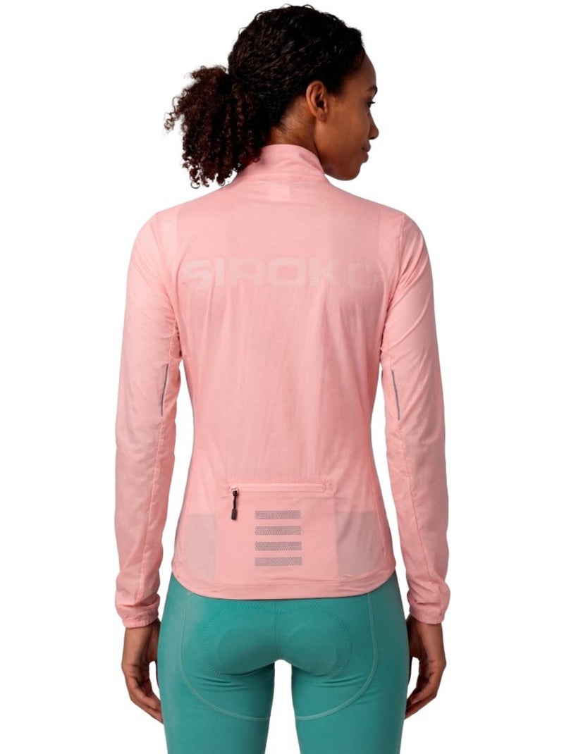 Veste vélo coupe-vent ultralégère femme femme j4-w windbreak Corail - Kiabi