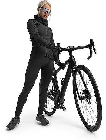 Veste vélo d'hiver softshell femme cyclisme femme core abyss