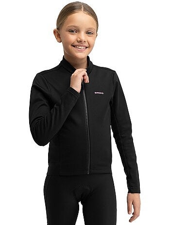 Veste vélo softshell d’hiver fille cyclisme enfants k-core-g wheelie