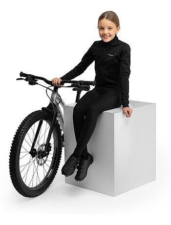 Veste vélo softshell d’hiver fille cyclisme enfants k-core-g wheelie
