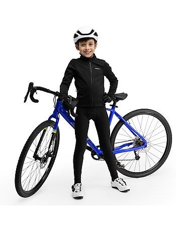 Veste vélo softshell d’hiver garçon cyclisme enfants k-core wheelie