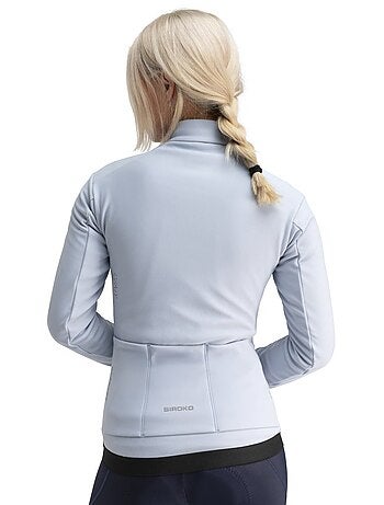 Veste vélo softshell femme cyclisme femme j1 bluebell