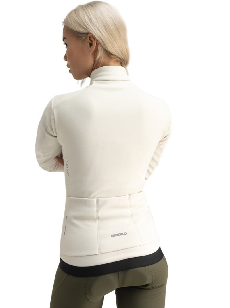 Veste vélo softshell femme cyclisme femme j1 garden Beige - Kiabi