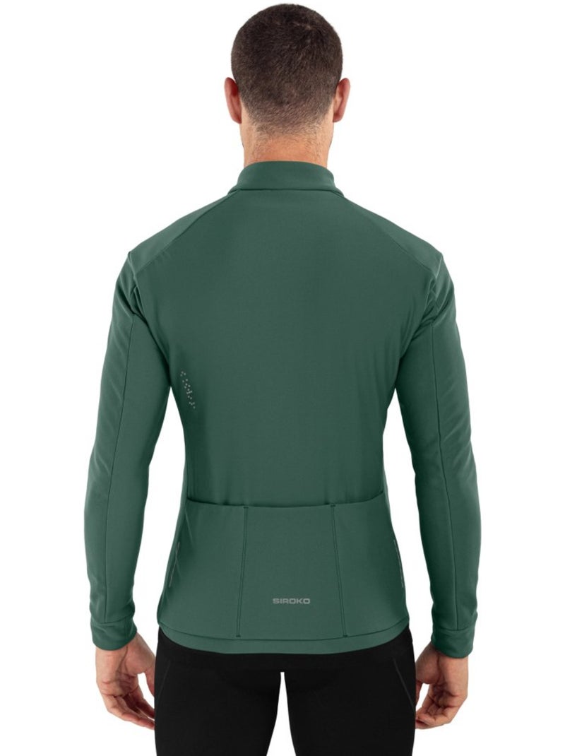 Veste vélo softshell homme cyclisme homme j1 ordino Vert foncé - Kiabi