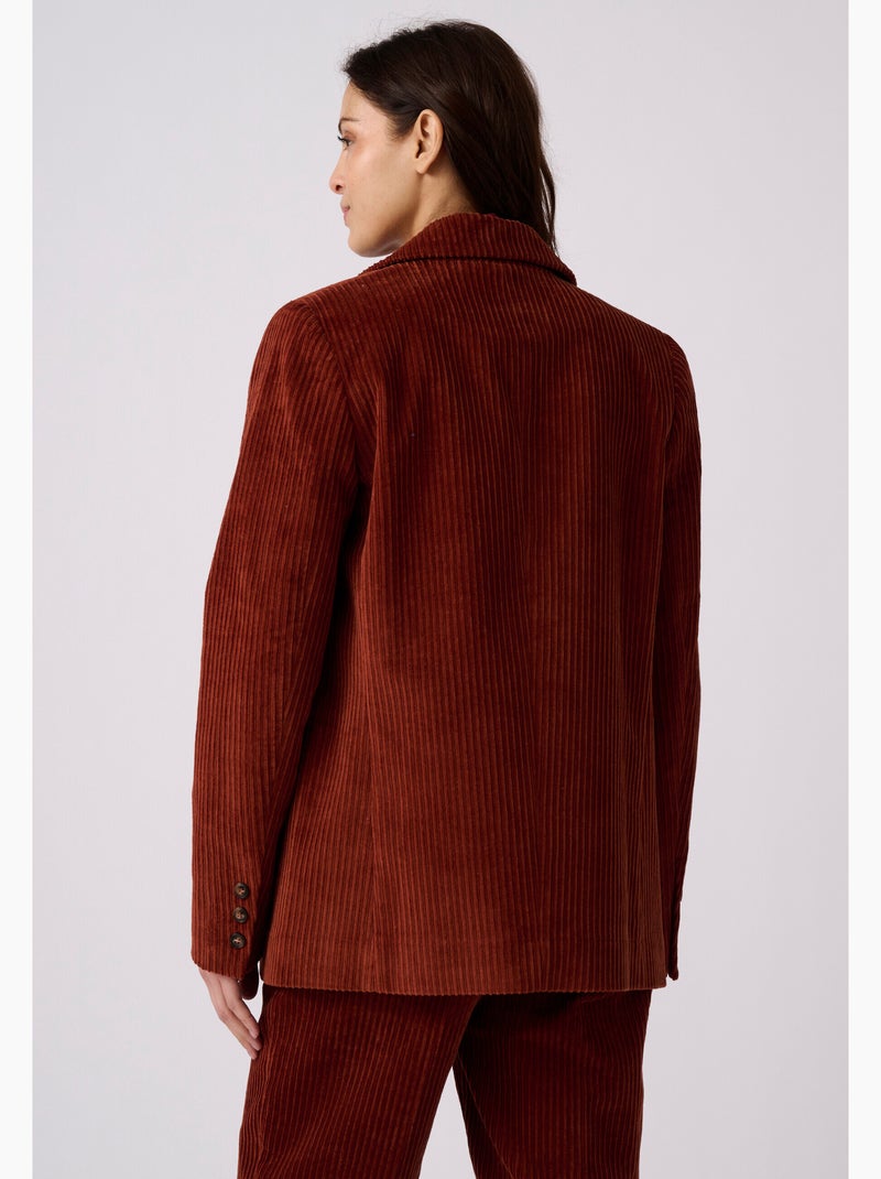 Veste velours grosses côtes - damart Marron - Kiabi