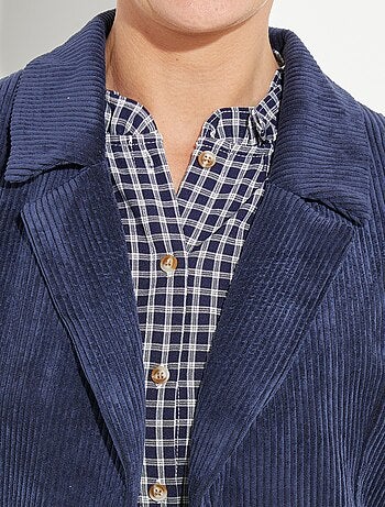 Veste velours grosses cotes, col tailleur - Afibel
