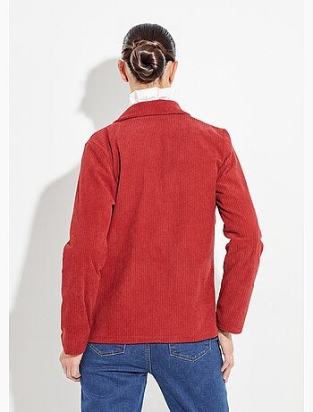 Veste velours grosses cotes, col tailleur - Afibel