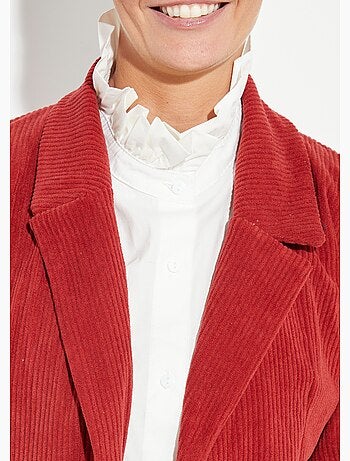Veste velours grosses cotes, col tailleur - Afibel