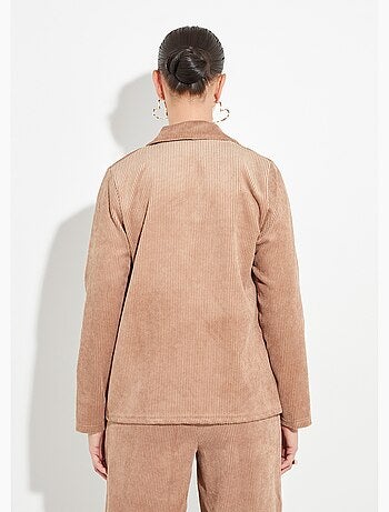 Veste velours grosses cotes, col tailleur - Afibel