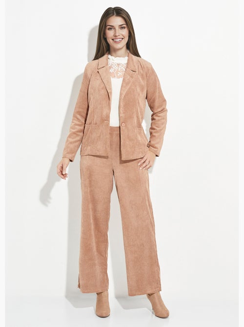 Veste velours grosses cotes, col tailleur - Afibel - Kiabi