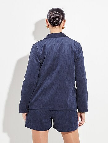 Veste velours grosses cotes, col tailleur