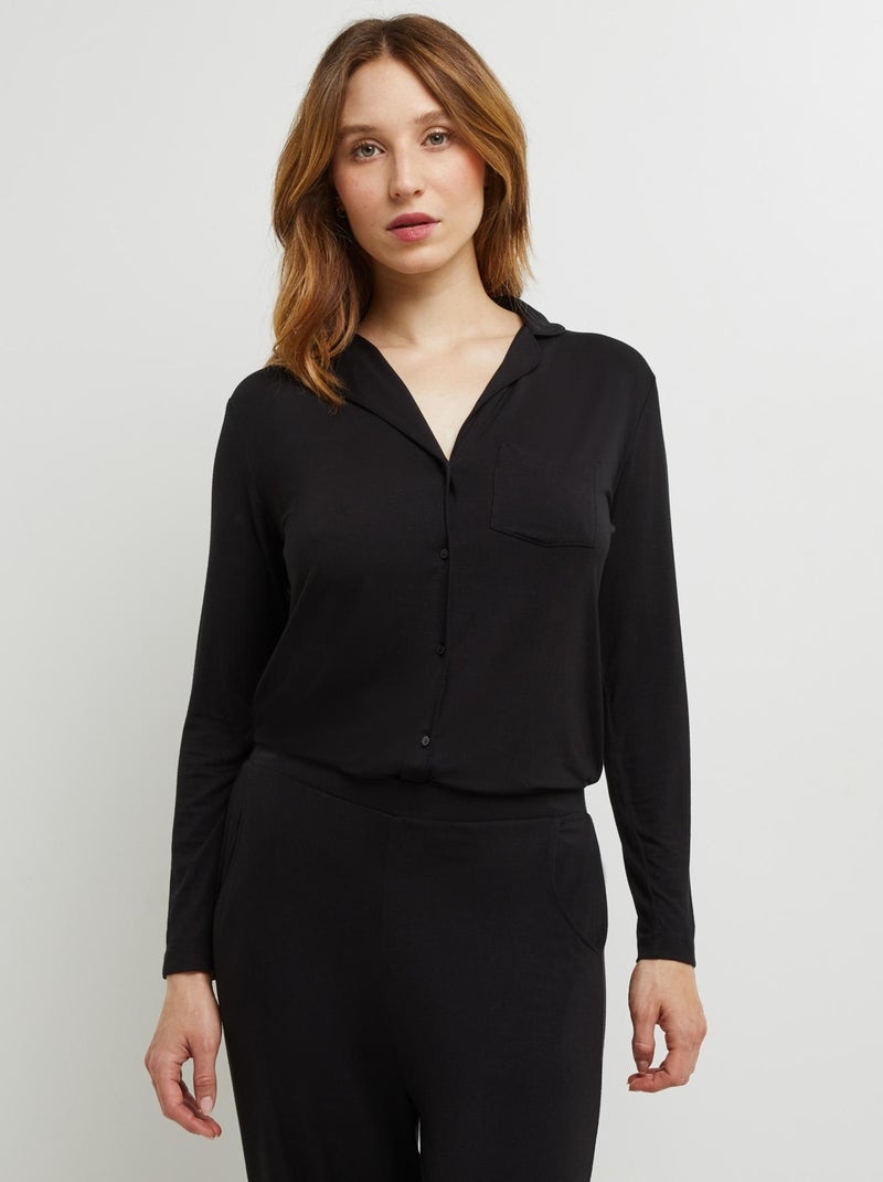 Veste viscose Camille - RougeGorge Lingerie Noir - Kiabi