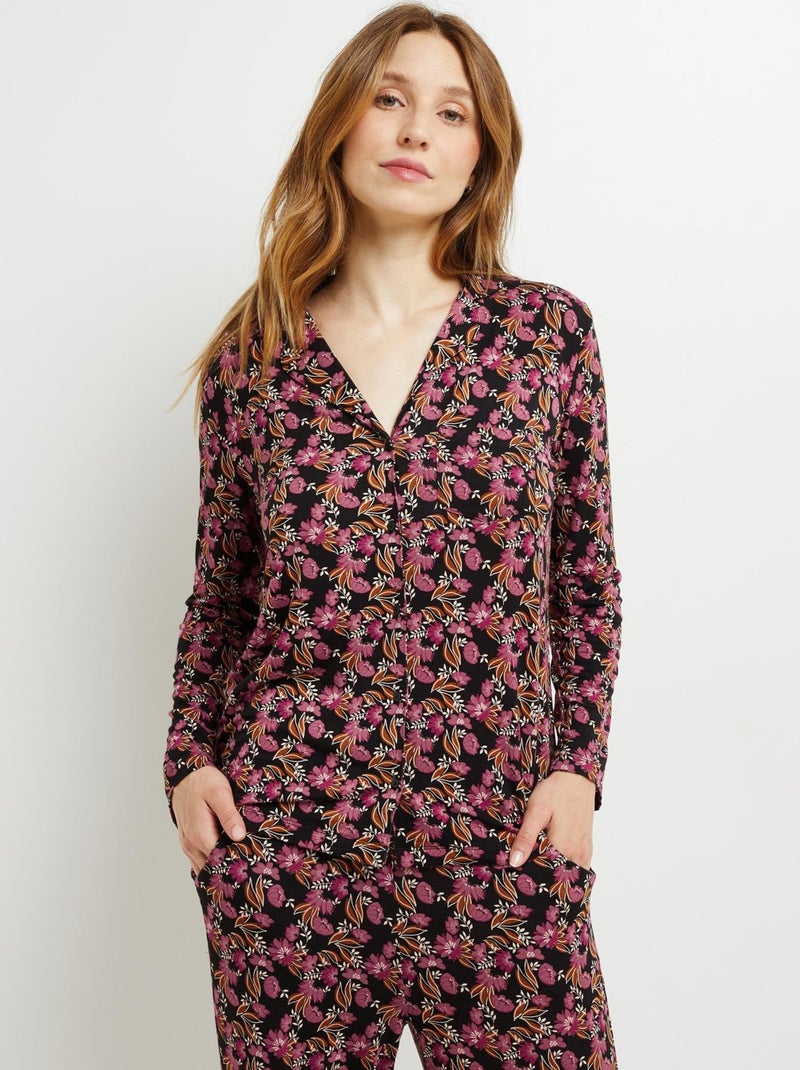 Veste viscose Camille - RougeGorge Lingerie Noir Multicolore - Kiabi