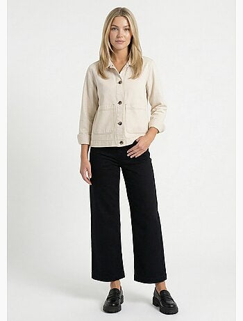 Veste worker boutonnée en jean - Afibel