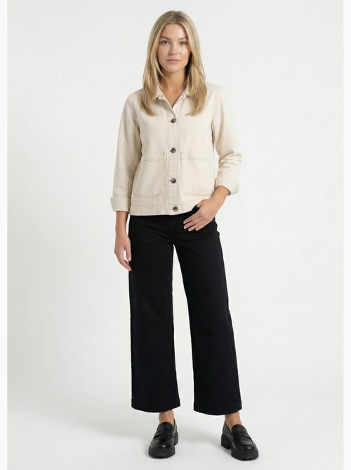 Veste worker boutonnée en jean - Afibel - Kiabi