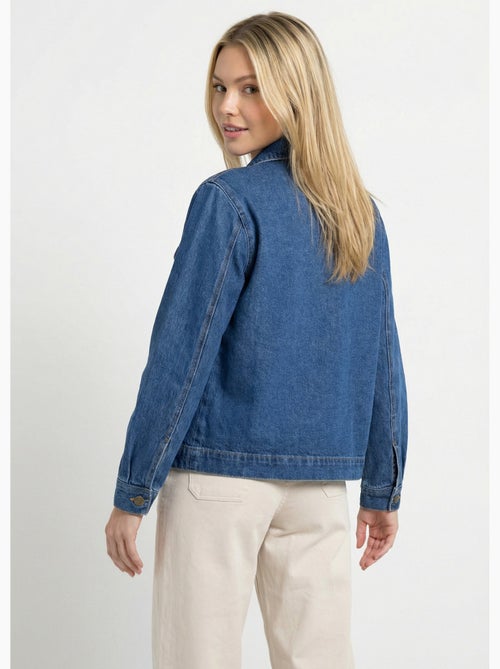 Veste worker en jean boutonnée mi-saison - afibel - Kiabi Veste worker en jean boutonnée mi-saison - afibel - Kiabi