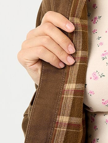 Veste workwear en denim et col velours
