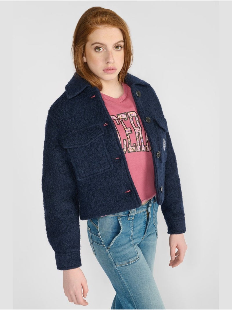 Veste YOSEPHGI en laine 'Le Temps Des Cerises' Bleu - Kiabi
