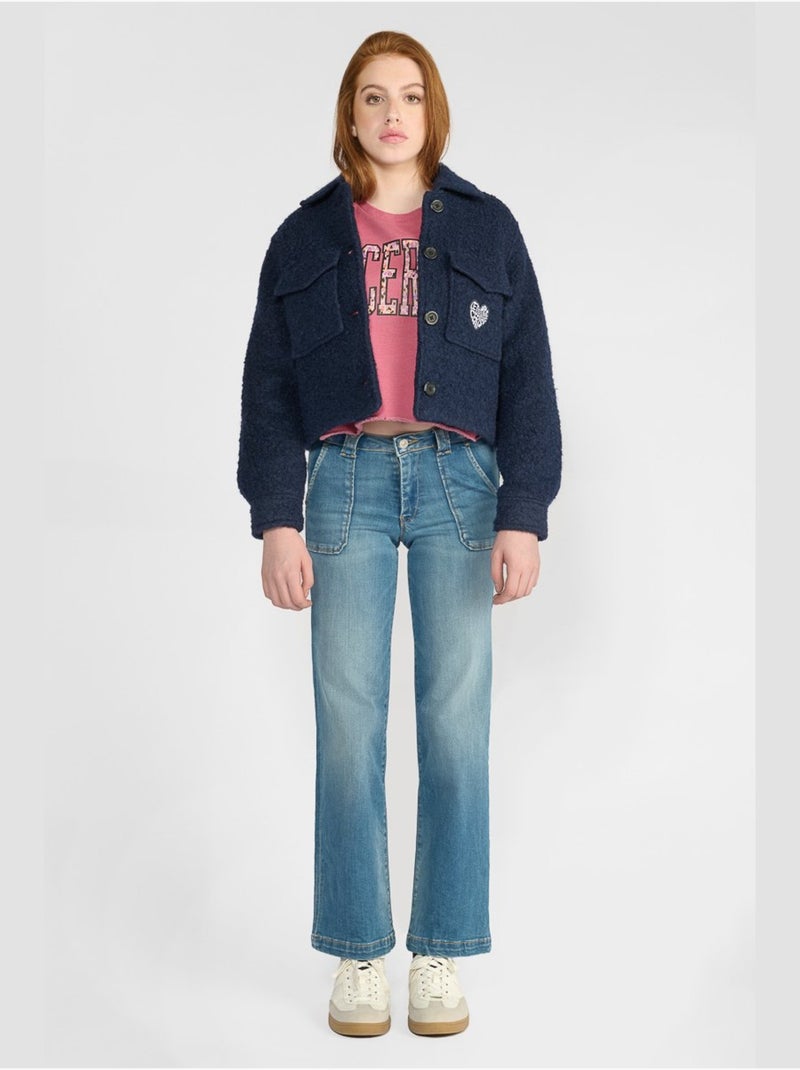 Veste YOSEPHGI en laine 'Le Temps Des Cerises' Bleu - Kiabi