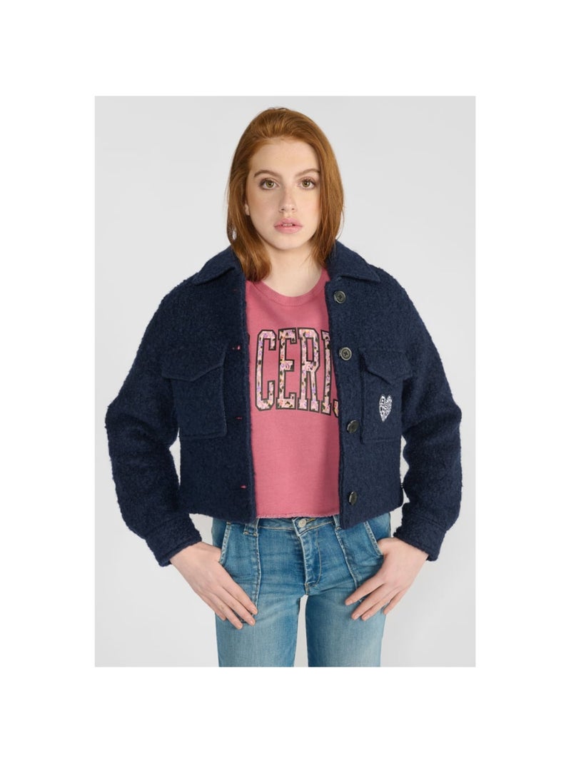 Veste YOSEPHGI en laine 'Le Temps Des Cerises' Bleu - Kiabi