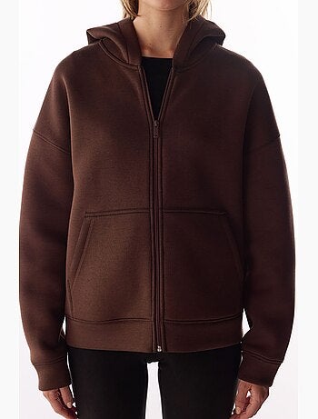 Veste zippée à capuche en scuba penti