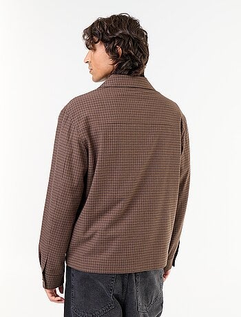 Veste zippée à carreaux