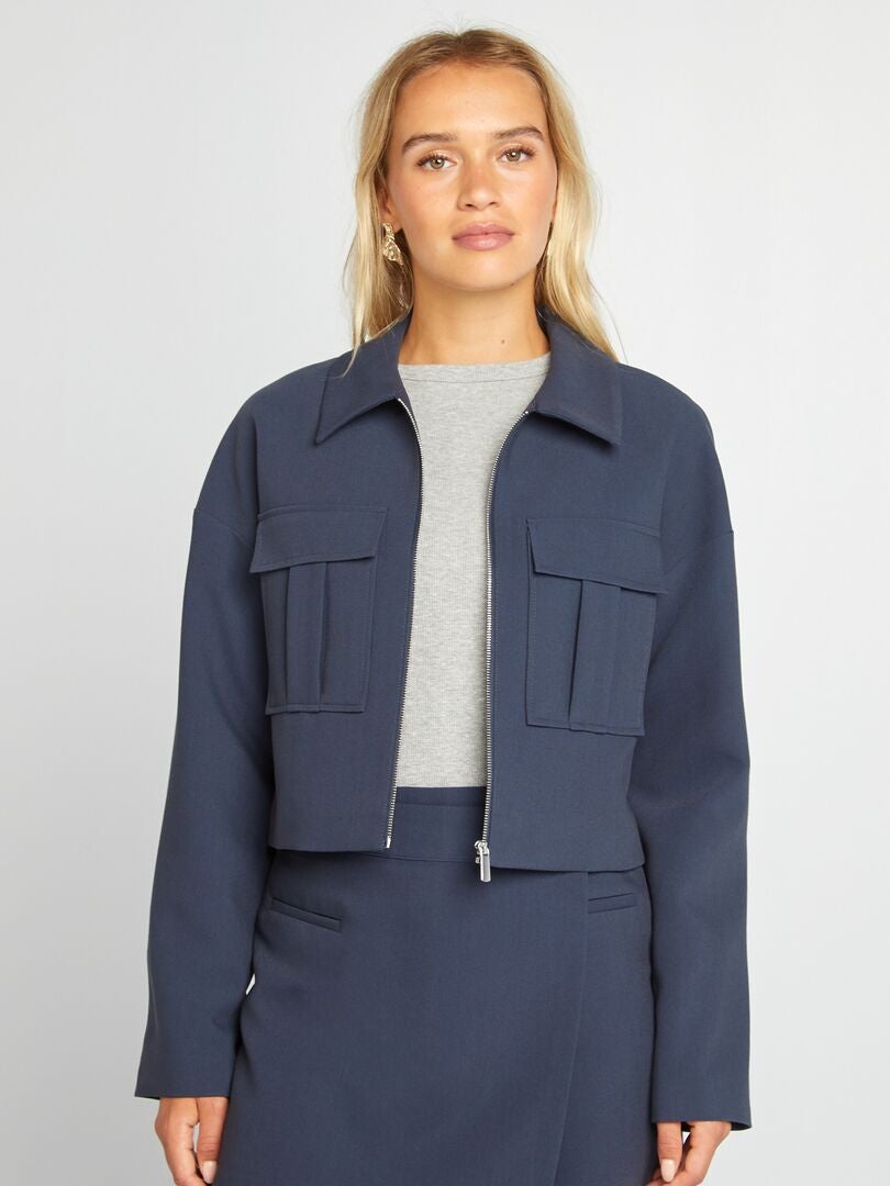 Chemise De Soleil Kastel Denmark Manches Longues 1/4 Zip – Bleu Marine, Taille XS