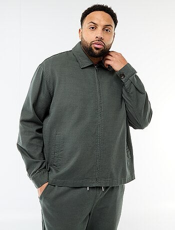 Veste zippée avec col chemise