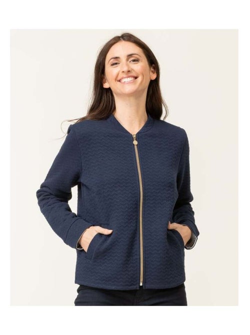 Veste zippée bleu marine Femme - Kiabi