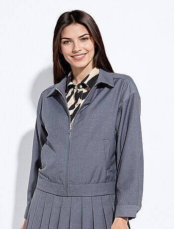 Veste zippée chinée foncée - AFIBEL