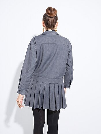 Veste zippée chinée foncée - AFIBEL