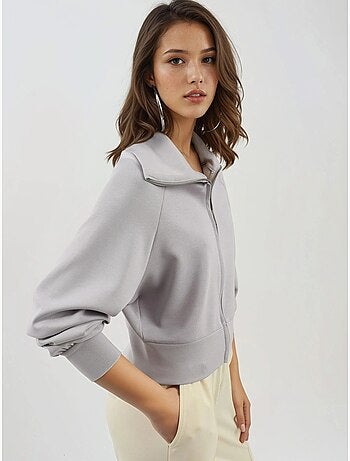 Veste zippée coupe décontractée avec col montant busem