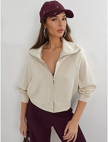 Veste zippée coupe décontractée avec col montant busem