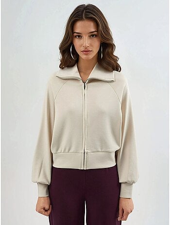 Veste zippée coupe décontractée avec col montant busem