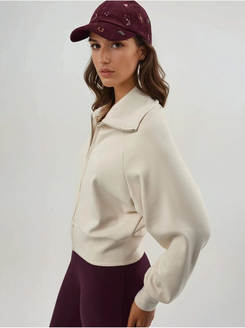 Veste zippée coupe décontractée avec col montant busem - Kiabi Veste zippée coupe décontractée avec col montant busem - Kiabi
